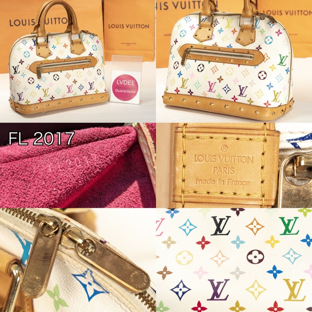 LOUIS VUITTON Alma PM Multicolor White Takashi Murakami - EUC - Picture 4 of 16